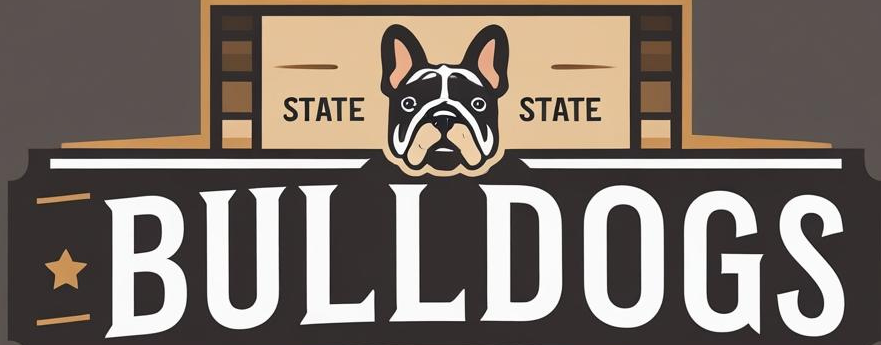 Rectangular Wordmark Logo for State Bulldogs State Bulldog